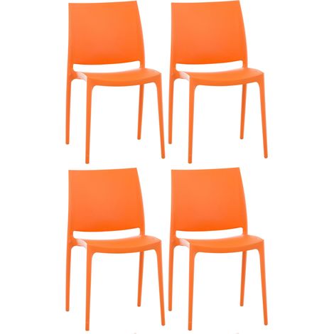 Set di 4 sedie Maya arancione