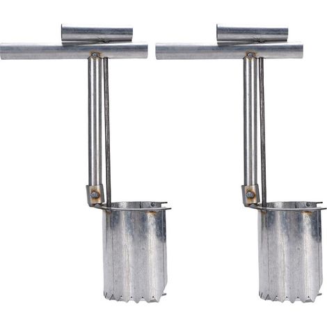 Toivize-Planteur à Bulbes - Acier Inoxydable - Ergonomique 30-38,5cm - Lot de 2 Outils de Jardinage pour Plantation et Transplantation (1/5)