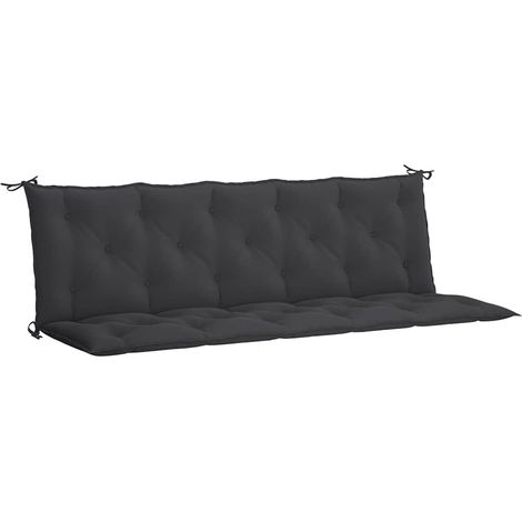 Maison Exclusive - Cuscino per Panca Nero 180x(50+50)x7 cm in Tessuto Oxford