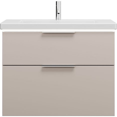 burgbad Eqio lavabo en céramique avec meuble sous-lavabo et
