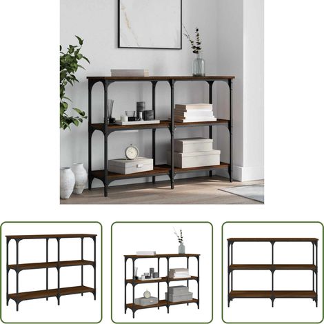 Holzwerkstoff - Konsolentisch Braun Eichen-Optik 100x29x75 cm Holzwerkstoff (1/5)