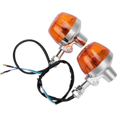Clignotants Moto 2 Pièces Feux Indicateurs Ambre Clignoteur Lampe Arrière (1/3)