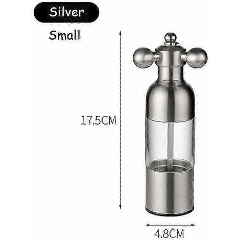 Ensemble moulin à sel et à poivre manuel - Maille réglable, robinet en acier inoxydable avec poignée, moulins rechargeables (1/3)