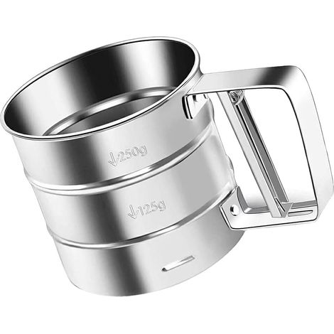 Setaccio in acciaio inox per impastatrice, con maglia robusta e a tenuta d'aria per farina e zucchero a velo. (1/5)