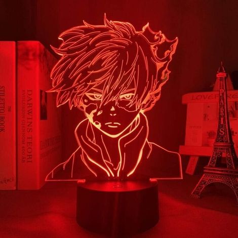 Veilleuse Veilleuse LED 3D Anime My Hero Academia pour décoration de chambre Cadeau d'anniversaire Lampe 3D My Hero Academia-RAPANDA (1/5)