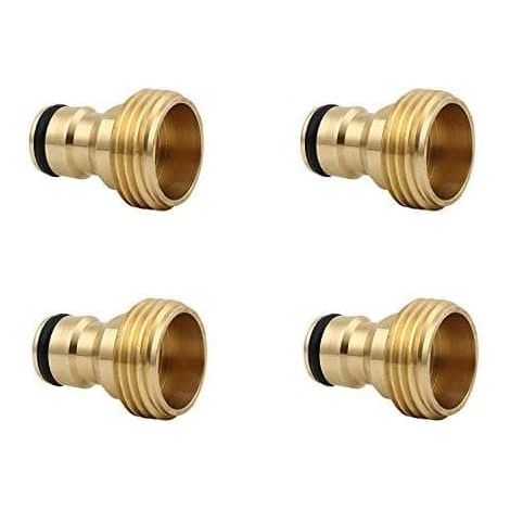 4 raccords rapides pour tuyau d'arrosage, filetage mâle en laiton 3/4 pouce (1/5)