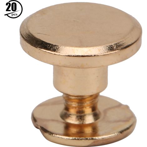 Lot de 20 rivets en laiton dorés pour la fixation de livres de comptes et de cahiers.