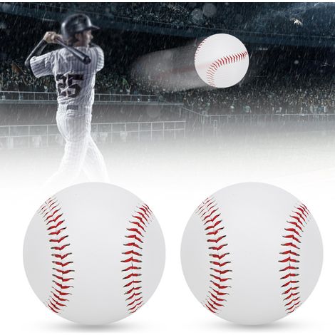 2 Balles d'Entraînement en Cuir Souple pour Batteur, Rembourrage Confortable pour Pratique de Baseball