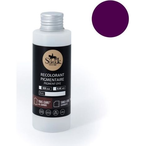 Pintura para cuero/piel sintética (125 ml, 16-VIOLETA) - SOFOLK - Cuidado para asientos y volantes de coche, sofás y zapatos. (1/4)