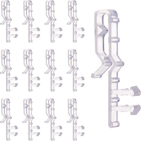 Ensemble de 20 pièces pour stores vénitiens verticaux, longues baguettes décoratives transparentes, clips pour stores vénitiens en POM, accessoires pour rideaux (1/5)