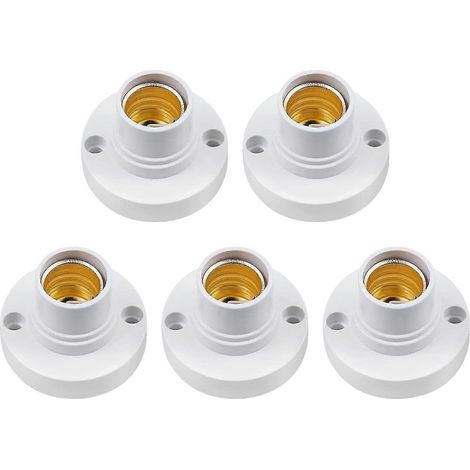 Lot de 5 douilles E14, douilles à vis Edison E14 pour ampoules de plafond, douille en plastique, cadeau d'anniversaire (1/5)