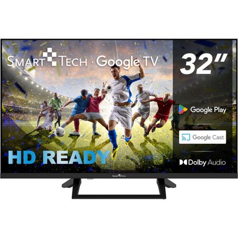 Smart Tech TV LED HD 32" Google TV Triple Tuner Wi-Fi Bluetooth HDMI USB