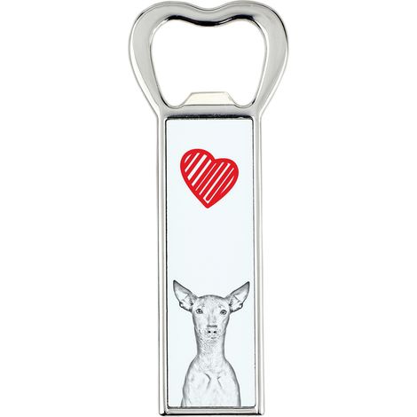 Cane senza pelo peruviano, cane Inca senza pelo - apribottiglie con cane, apri frigo personalizzato, regalo unico per uomo di Art-Dog (1/5)