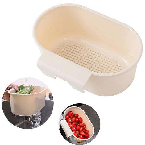 Panier d'égouttage pour évier, égouttoir, crépine d'évier, crépine d'évier multicolore (beige)-AquaForge (1/5)