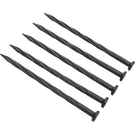 50 Piquets de Bordure Spirale Nylon Ancrage Paysager pour Bordures de Pavés, Barrières Anti-Mauvaises Herbes, Gazon, Tente (1/5)