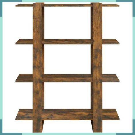 813563 Bibliothèque/Séparateur de pièce Chêne fumé 100x30x123,5 cm (1/5)