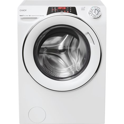 Candy RapidÓ , Lavatrice Carica Frontale 8 KG, 15% più efficente della classe A, 1400 giri, Bianco, Inverter, Vapore, Wi-Fi, 9 Cicli Rapidi, RO 486DWMC7/1-S