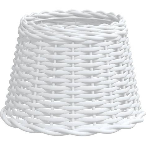 Abat-jour blanc Ø30x20 cm osier