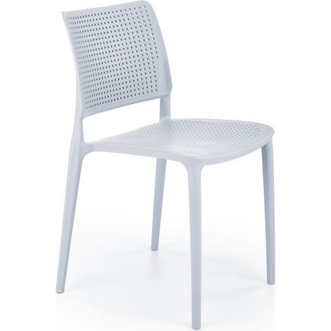 Chaise design polypropylène grise bleu Samba (1/5)