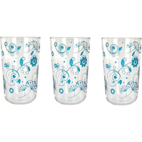 Set 3 Bicchieri da Tavola Vino Acqua Velo Flower Azzurro 400 cc Cerve (1/2)