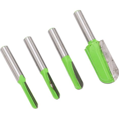Lot de 4 fraises à gorge ronde à nez profond pour défonceuse queue 8 mm gravure fraisage bois CNC bricolage (1/5)