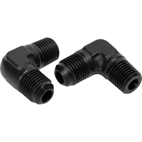 Adaptateur de raccord 6AN à 1/4 NPT, injecteur de pompe à Rail de ligne de gaz pivotant à 90 degrés, 2 pièces (1/5)