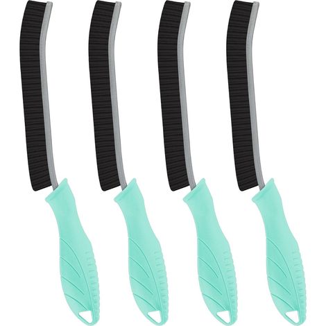 4 Pièces Brosse Nettoyage Salle de Bain - Brosse à Joint Carrelage Poil Dur pour Cuisine et Fenêtre Éviers Toilettes WC Baignoire Carrelage Sol (4, Menthe) (1/5)