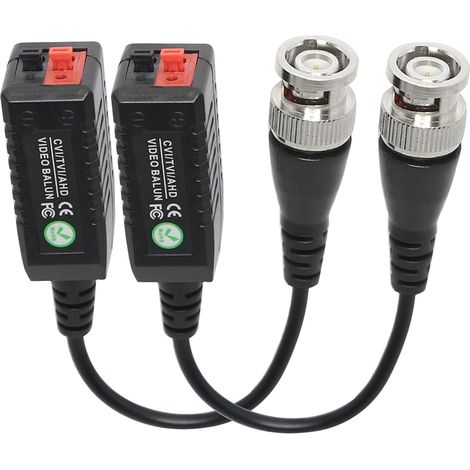 Vidéo Balun HD-CVI TVI AHD Connecteur Passif BNC Vidéo Balun Émetteur-Récepteur Câble pour 1080P 720P CCTV Sécurité DVR Caméra de Surveillance Système-1 Paire (1/5)