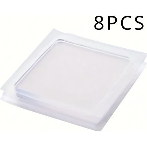 8 patins pour meubles en colle souple en matière PU transparente - Absorbant les chocs, résistant à la chaleur, réduisant le bruit, antidérapants, protecteurs de sol pour machines à laver, canapés (1/5)