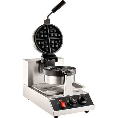 Gaufrier Professionnel 1300W Rotatif Antiadhésif pour Gaufres Rondes 220V Usage Commercial robuste et fiable finition soignée (1/5)