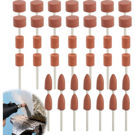 Meules Abrasives Montées 42pcs Pour Outils Rotatifs 1/8" Tige Kit De Meulage Et Polissage Métal Verre Pierre Bijoux Bricoleurs Artisans - (1/5)
