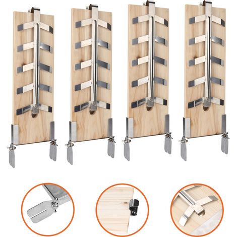 SWANEW Set di 4 taglieri per salmone affumicato in acciaio inox Taglieri per salmone affumicato Tagliere per barbecue (1/5)