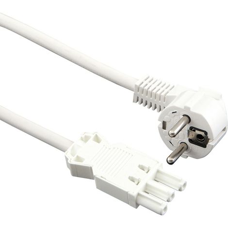Anschlussleitung Gerätekupplung GST18/Schukostecker 1000 mm weiß