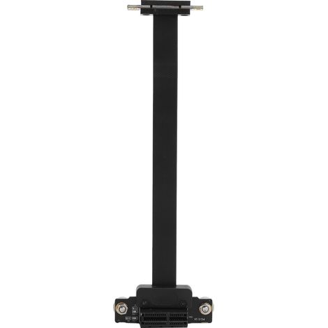 Câble d'extension PCI Express 1X double 90° avec indicateur LED et support magnétique pour carte réseau, 15 cm (1/5)