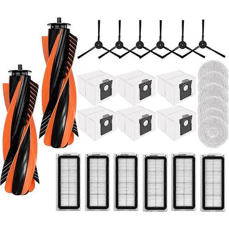 Pour Cecotec Conga X70 Pièces pour aspirateur détachées Brosse rouleau principale et brosse latérale Filtres HEPA Serpillière Sac à poussière Accessoires (1/5)