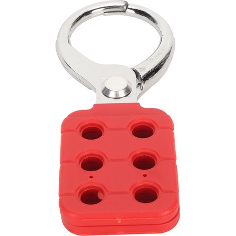 Ortviai  Crochet de sécurité LOTO aluminium 6 trous résistant aux étincelles pour cadenas (1/3)