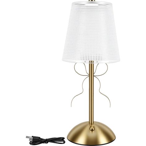 Lampe de table décorative sans fil en forme de nœud papillon, lampe de chevet décorative alimentée par une batterie rechargeable de 1200 mAh pour la décoration intérieure (1/5)