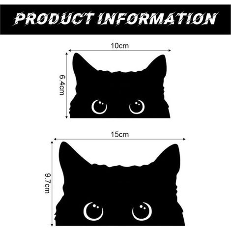 Lot de 2 autocollants voiture Chat,étanches et résistants pour un usage extérieur,Décorez votre véhicule avec ces stickers (1/5)