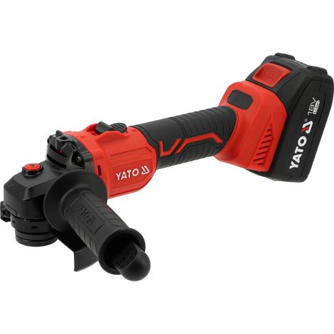 Amoladora angular con batería, 18 V, 125 mm, sin fuego, lijadora orbital inalámbrica, metal, azulejos, cerámica, hormigón, endurecido, 2 baterías de 4 Ah y cargador incluidos