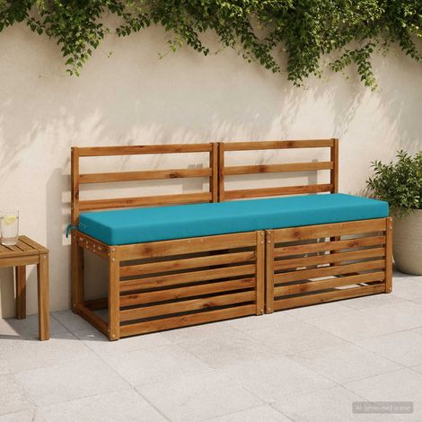 vidaXL Cojín de banco SOEST 100% Poliéster Tuquesa 150 x 40 x 8 cm (1/5)