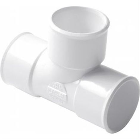 Té pied de biche 50 PVC Nicoll -NF-  blanc
