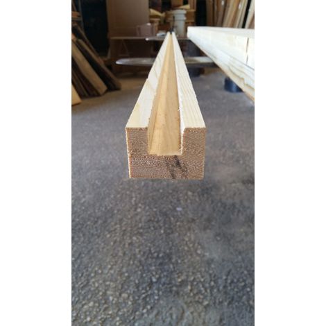 Terminale listello legno abete da mm.2000 per Grigliati sezione mm.45x45 canale mm 20