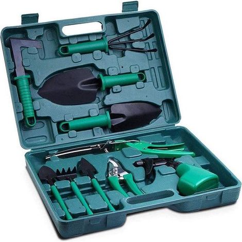 Coffret avec étui de rangement - Sécateur - Kit de jardinage - Sécateur - Ciseaux à fleurs - Brosse à joints (1/3)