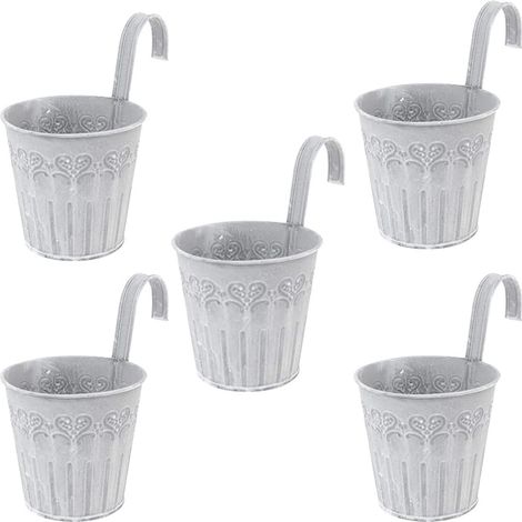 Lot de 8 Pot de Fleur Exterieur Porte Plante Interieur Jardinieres Exterieur Suspension Plante Pot Suspendu Deco Scandinave DéCoration de Jardin (5 Pot de Fleur)-Fei Yu (1/5)