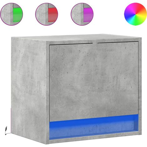 Maison Exclusive - Wand-Nachttische mit LED-Leuchten 2 Stk. Beton