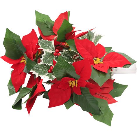 Guirlande De Noël Artificielle - Blanc Réaliste - 2 M - Pour Cheminée Escalier Table - Extérieur Couvert Autorisé - 1 Pièce