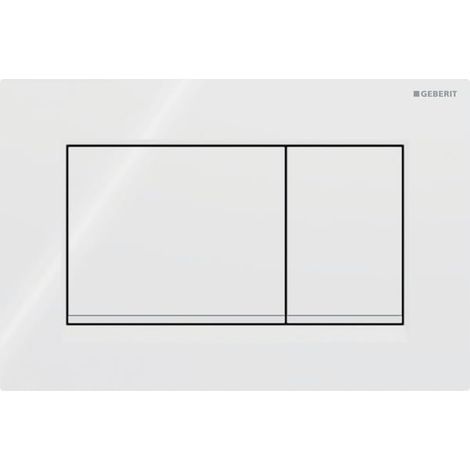 Geberit Sigma20 (ehemals Sigma30) eckige Betätigungsplatte für Zweimengenspülung: weiß, mattweiß (115.883.11.1)