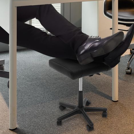 Rechteck Rollhocker mit Rädern Höhenverstellbarer Fußhocker Fußständer unter dem Schreibtisch Drehhocker Stuhl 40-51cm Höhe Beinauflage Fußstütze Footrest für Zuhause Büro Massagesalons (1/5)