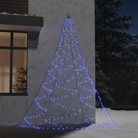 Albero da Parete con Gancio Metallico 260 LED Blu 3 m vidaXL (1/5)