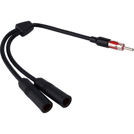 Câble d'Antenne Radio Voiture 2Femelle vers 1Mâle avec Diviseur et Prolongateur (1/5)
